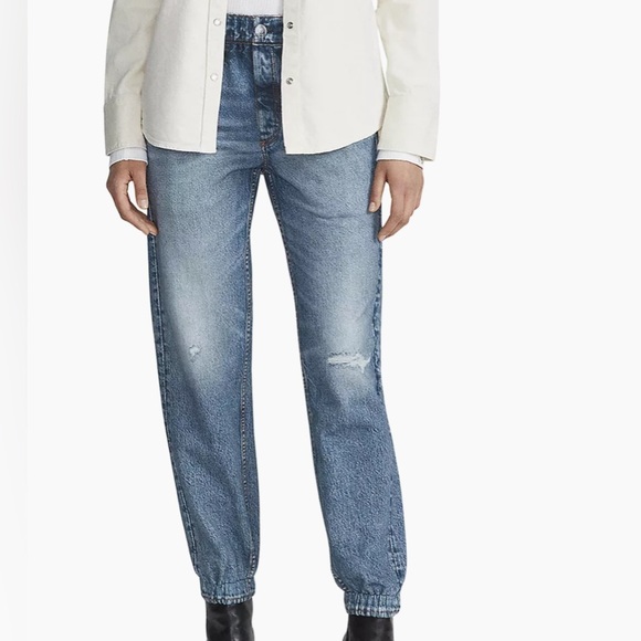 rag & bone Miramar Denim-Print Joggers - Picture 1 of 4